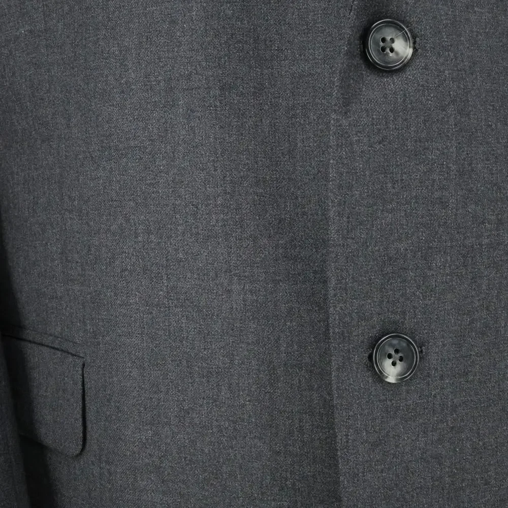 Jos A Bank Sport Coat Mens 46R Gray Wool Tweed Lined Blazer Jacket Preppy